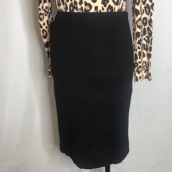 Richie Freeman Teri Jon black pencil midi skirt 6 - Picture 4 of 12